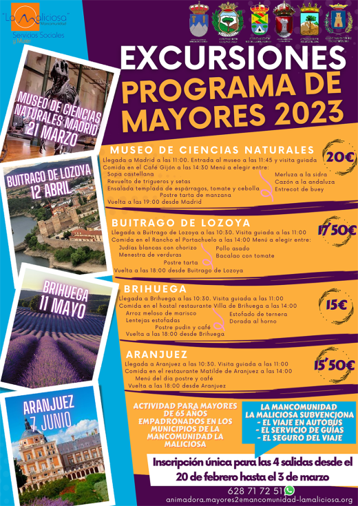 Excursiones de la Mancomunidad La Maliciosa para Guadarrama