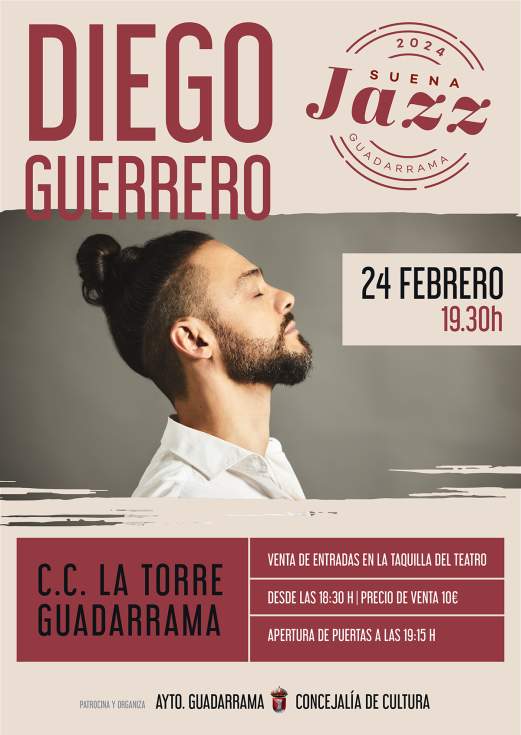 Cartel de Suena Jazz Guadarrama con Diego Guerrero