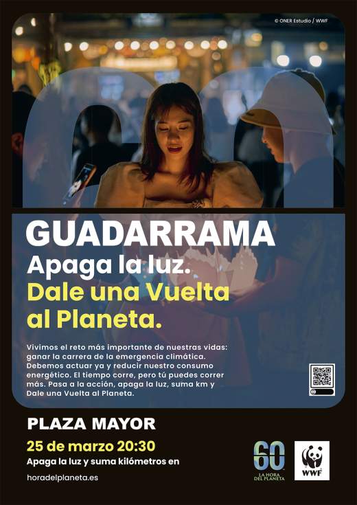 cartel de la Hora del Planeta en Guadarrama