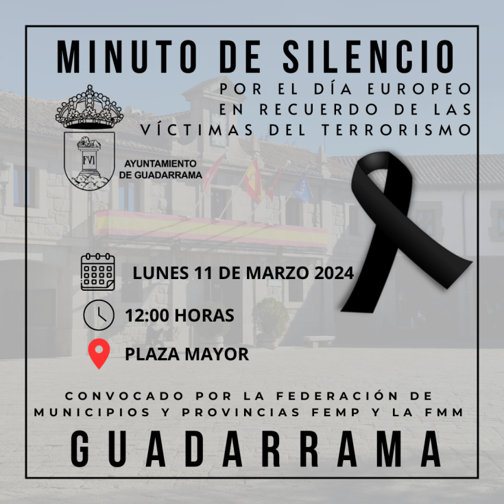 Minuto de siencio en Guadarrama por las víctimas del terrorismo