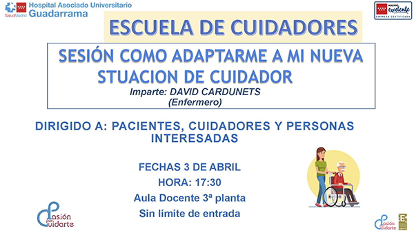 talleres del Hospital Guadarrama para el mes de abril
