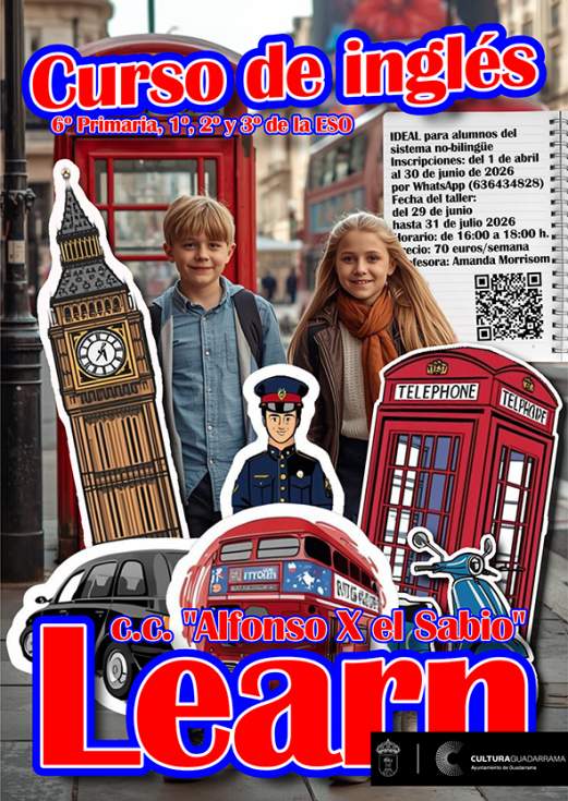 Curso de inglés para estudiantes de 6º de primaria a 3º de secundaria en Guadarrama
