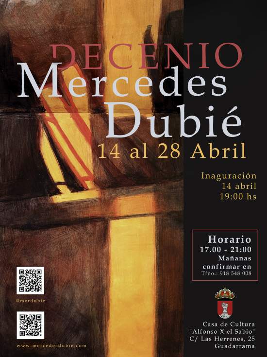 Cartel de la exposición Decenio de Mercedes Dubié