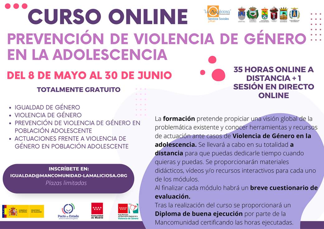 Curso de prevención de violencia en la adolescencia