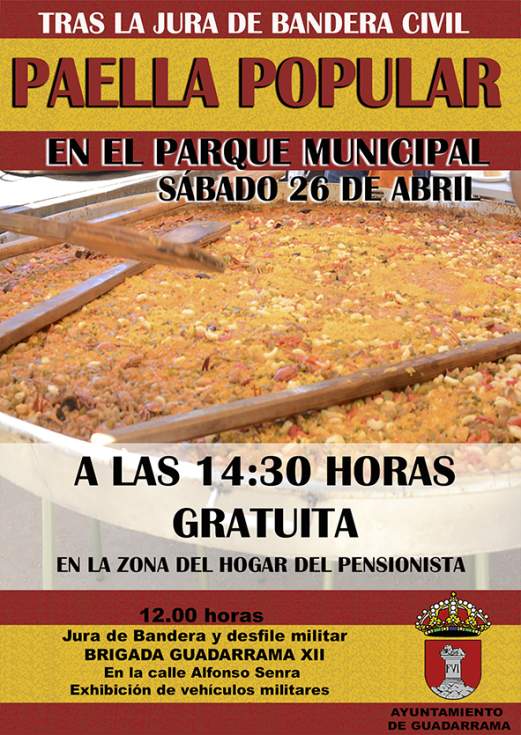 Cartel Paella Popular Guadarrama