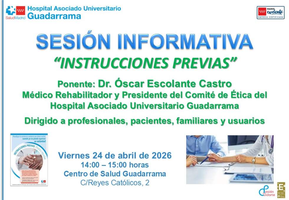 Sesión Instrucciones Previas Hospital Guadarrama