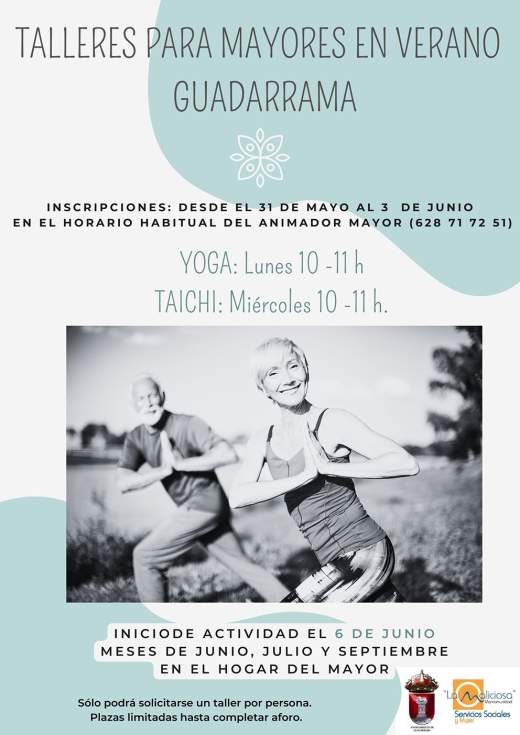 Cartel de las actividades de Mayores en verano