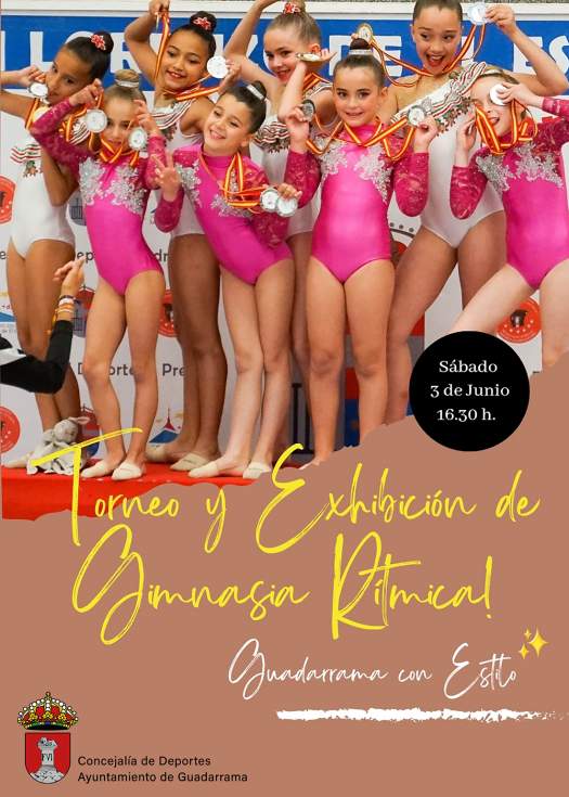Cartel del Torneo de Gimnasia Rítmica en Guadarrama