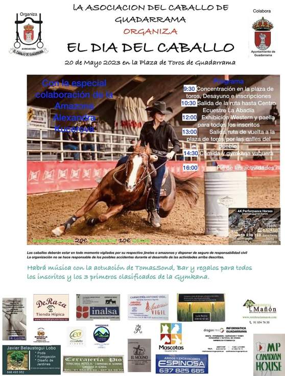 cartel de la Asociación El caballo de Guadarrama