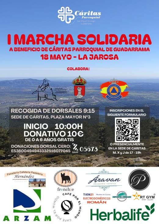 Guadarrama acoge la I Marcha Solidaria en favor de Cáritas Parroquial
