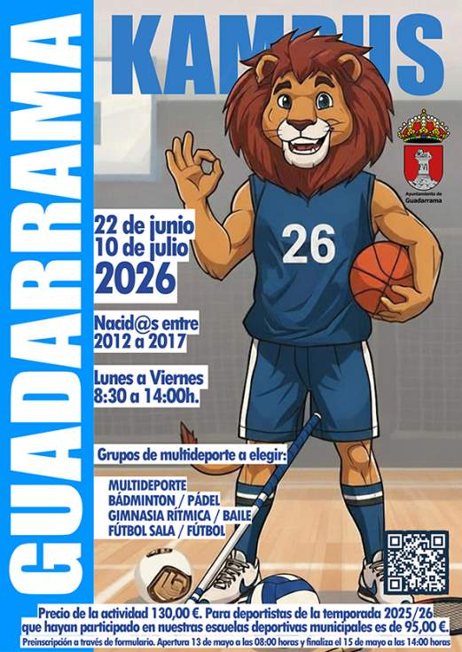 Cartel del campus de deportes en Guadarrama GK26