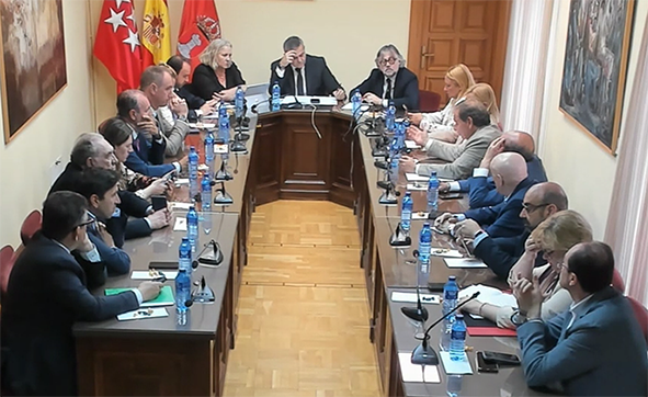 Reunión con el consejero de Transportes de Madrid en Guadarrama