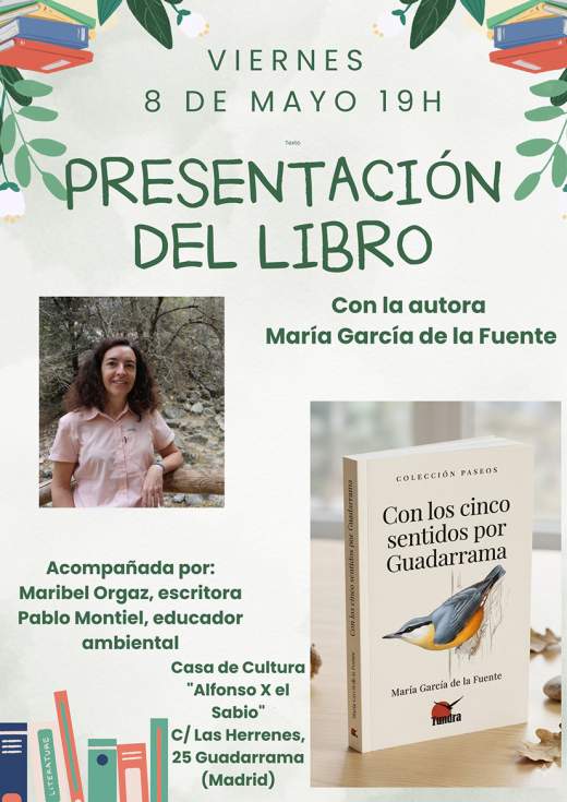 Cartel presentación libro María García de la Fuente