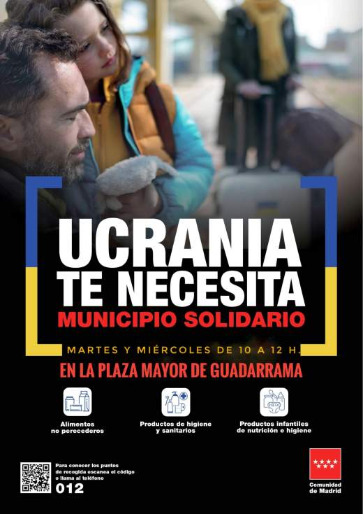 Cartel de la campaña Ucrania te necesita a la que se ha unido Guadarrama