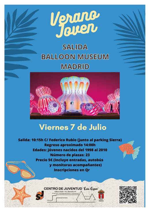 Cartel de la salida de jóvenes al Balloon Museum