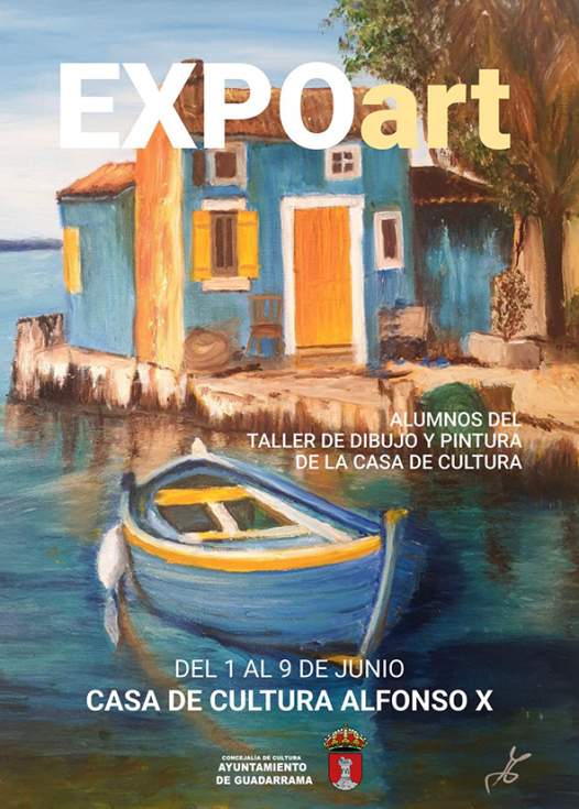 Cartel de la exposición de alumnos de pintura de Guadarrama