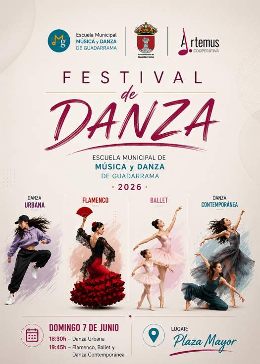 Cartel Festival Escuela de Música y danza Guadarrama