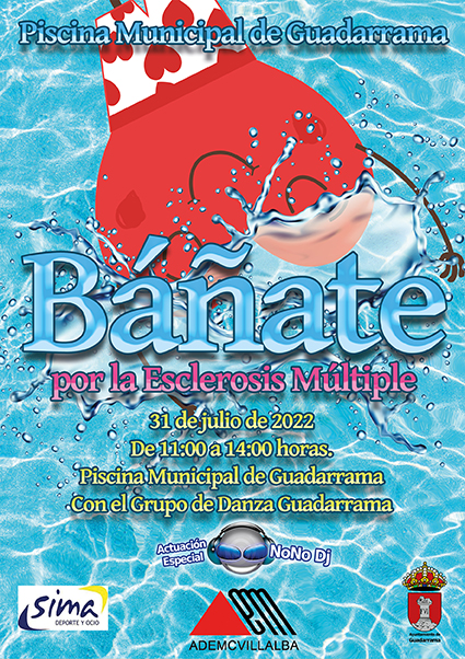 Cartel de la campaña Báñate por la Esclerosis Múltiple