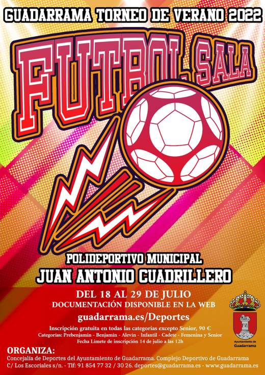 Cartel del Torneo de Fútbol-Sala de Guadarrama