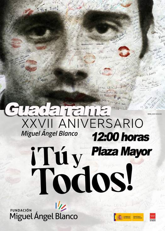 Cartel minuto en memoria de MIguel Ángel Blanco