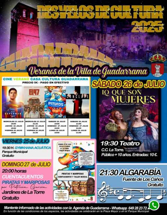 Cartel desvelos Guadarrama últimos días de Julio