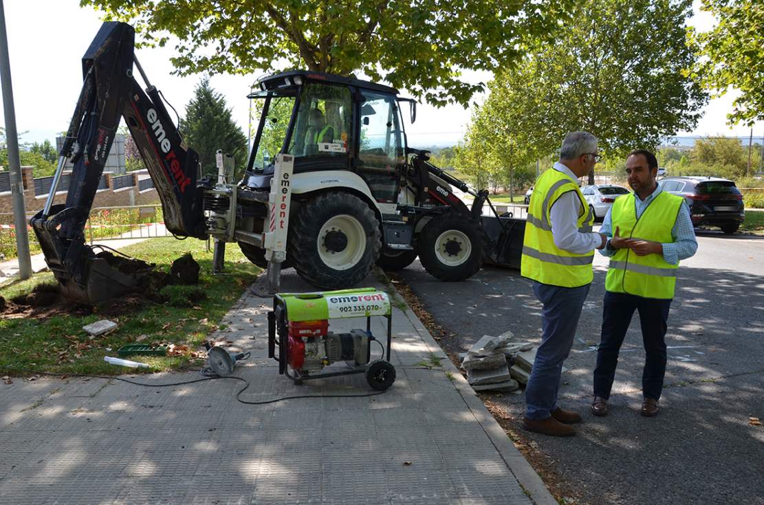 Visita a las obras de accesibilidad de Guadarrama