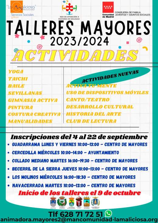 Talleres de Mayores en Guadarrama