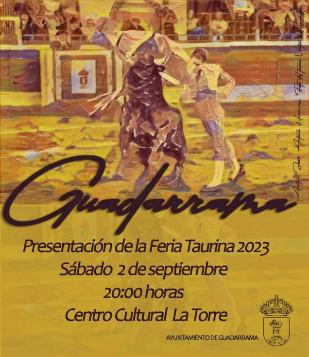 Cartel anunciador de la presentacion de la feria taurina 2023