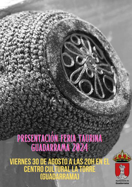 Cartel de la presentación de la Feria Taurina 2024 de Guadarrama