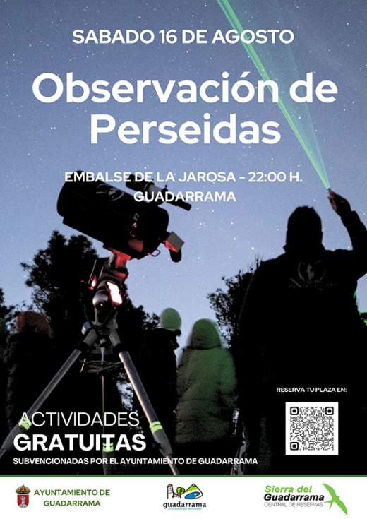 Cartel para la actividad de observación de la lluvia de estrellas