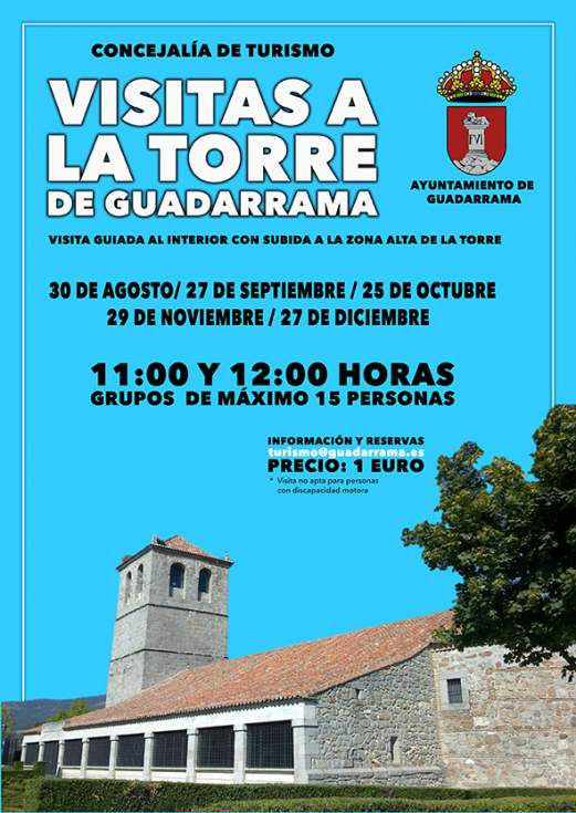 Cartel de visitas a La Torre