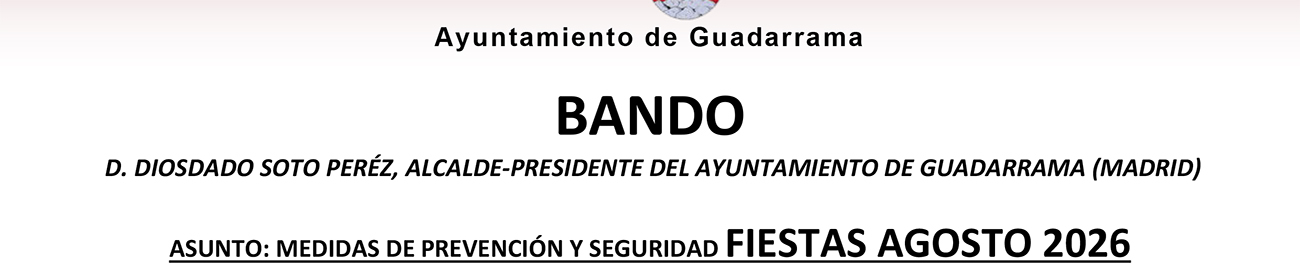 El Ayuntamiento publica el bando de medidas de prevenci&oacute;n y seguridad para las Fiestas de La Jarosa