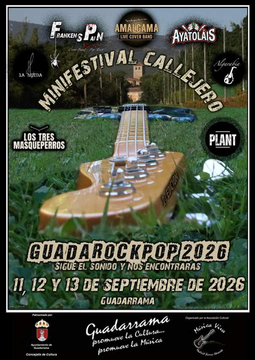 Cartel del Festival Callejero Guadarockpop 2026 en Guadarrama