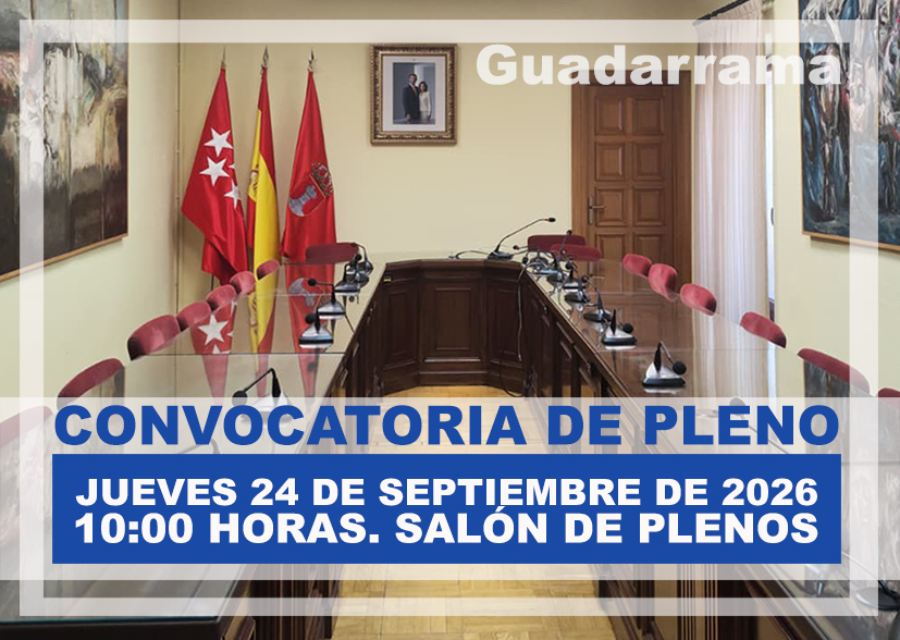 Pleno ordinario de septiembre en Guadarrama