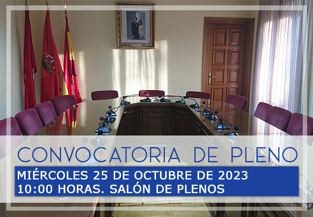 Convocatoria del Pleno de octubre en Guadarrama