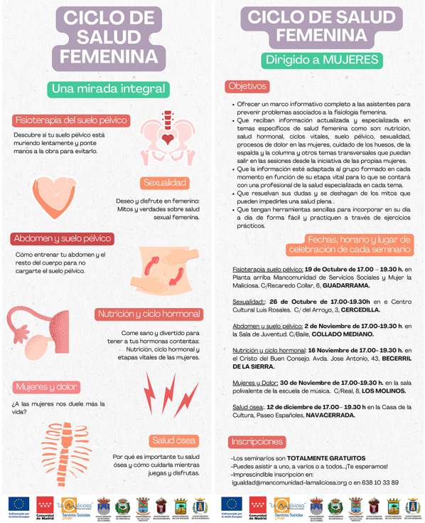 Cartel del ciclo femenino de la mancomunidad