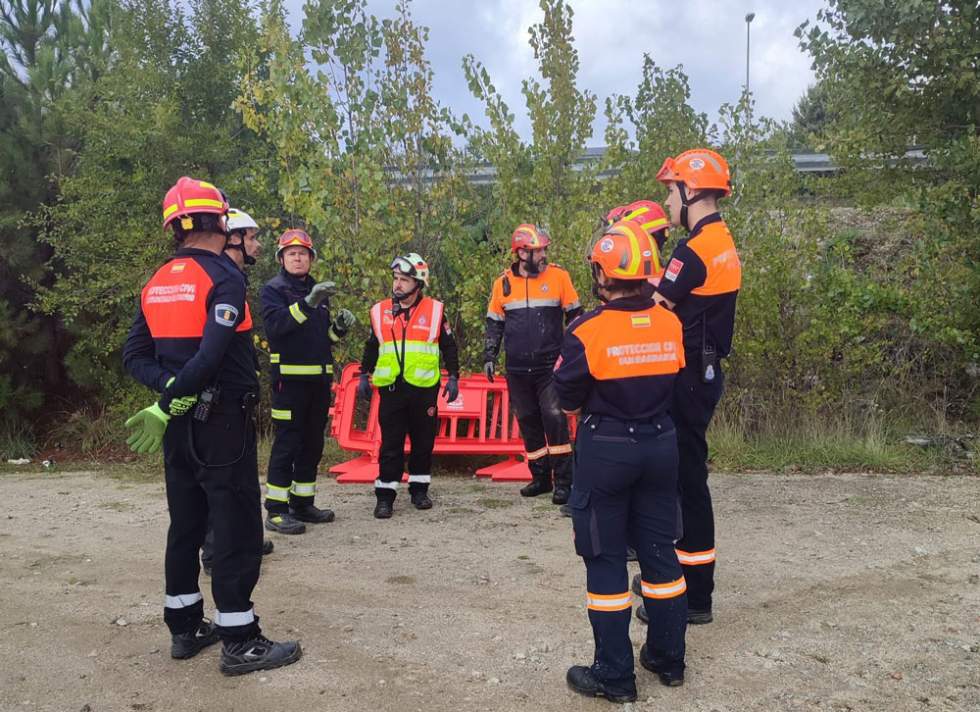 Protección Civil de Guadarrama participa en un simulacro de Bomberos