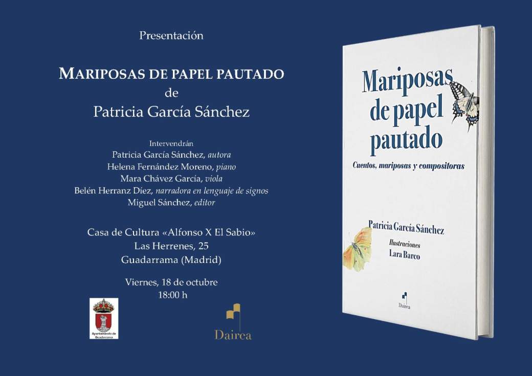 Presentacion del libro Mariposas de papel pautado