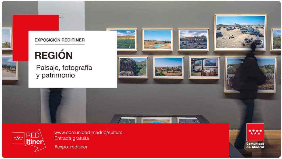 Cartel de la exposicion de la Red Itinesr Region en Guadarrama