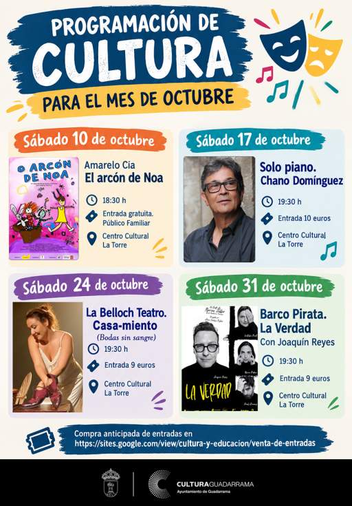 Cartel actuaciones Cultura octubre