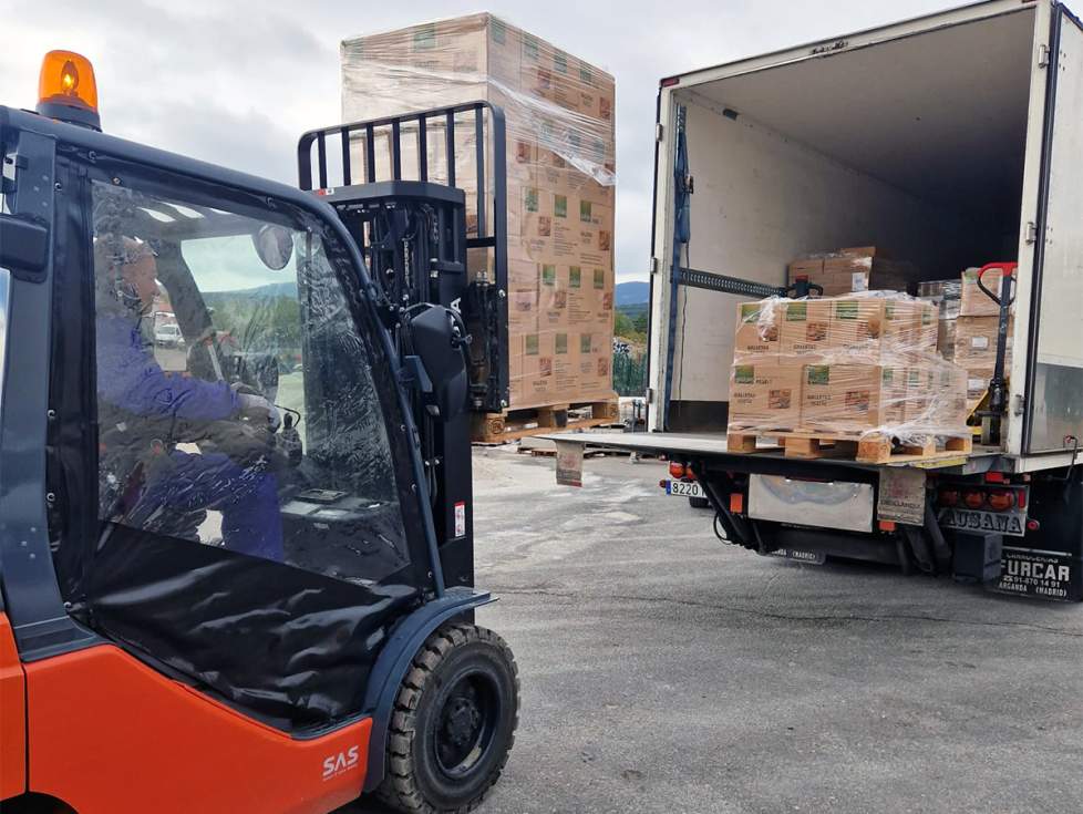 Entrega de alimentos en Guadarrama