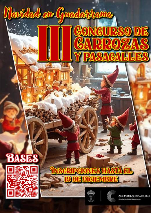 Cartel Concurso de carrozas y pasacalles de la Cabalgata de Reyes en Guadarrama
